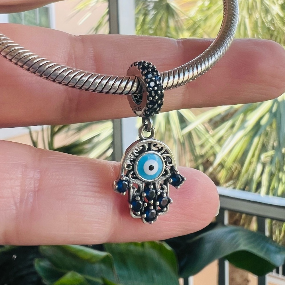 Dazzling Hamsa Dangle Charm (One) - image 3